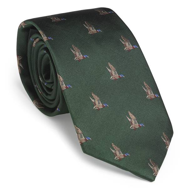 Laksen Krawatte, Motiv Ente im Flug grn