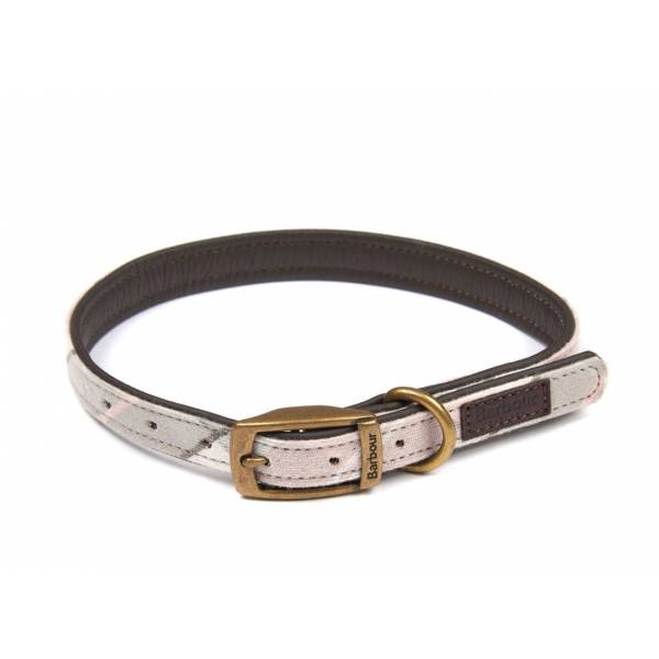 Hundehalsband Pink / Grey Tartan M