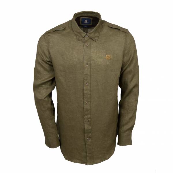 Rigby Leinen Hunting Shirt, Farbe Olive L