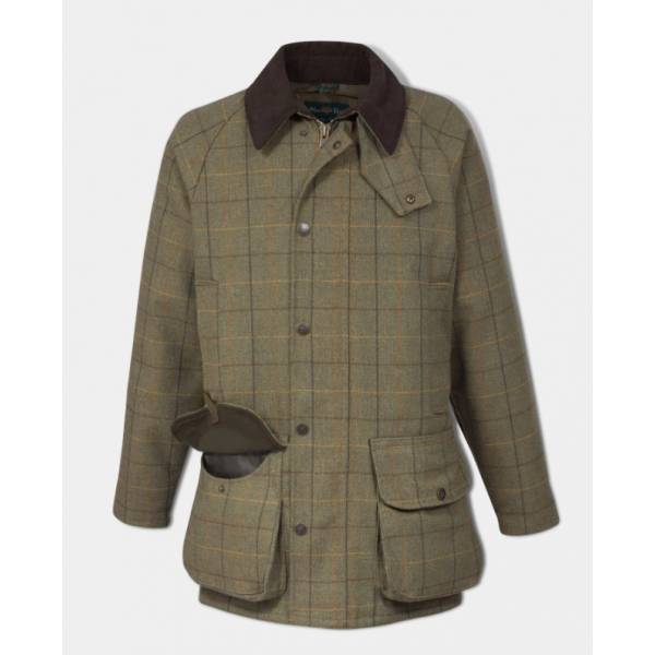 Alan Paine Tweedmantel Rutland, Farbe Dark Moss XL