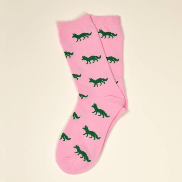 Rosa Socken, Fuchs in Grn 36-40