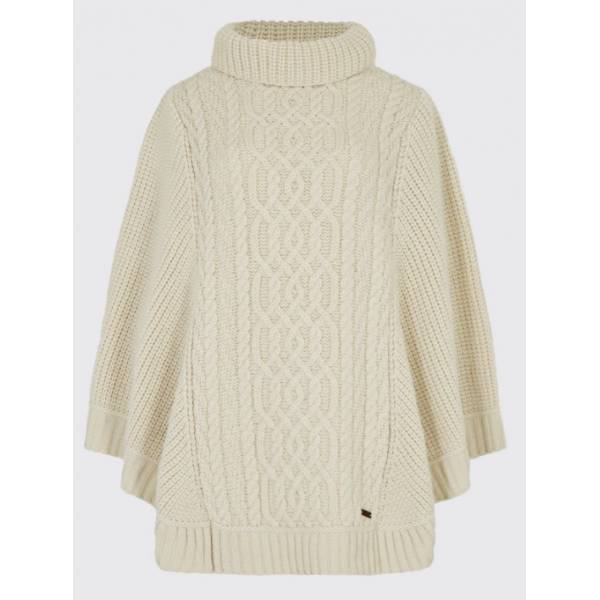 Dubarry Damenponcho Kilronan, Farbe Cream S-M