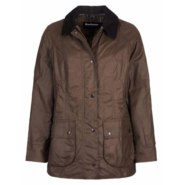 Barbour Damen Wachsjacke Beadnell, Farbe Bark