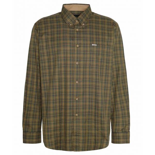 Barbour Herrenhemd Tattersall, Farbe Olive