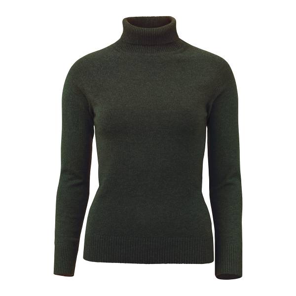 Laksen Damen Rollkragenpullover Westminster, Farbe Loden