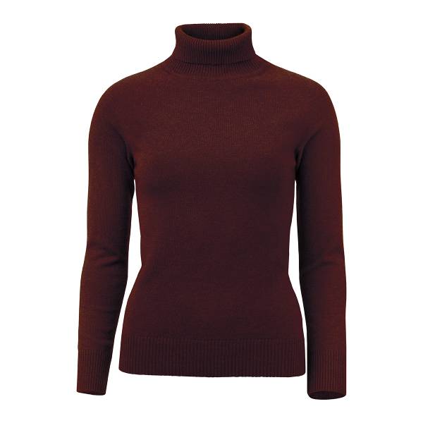 Laksen Damen Rollkragenpullover Westminster, Farbe Burgundy