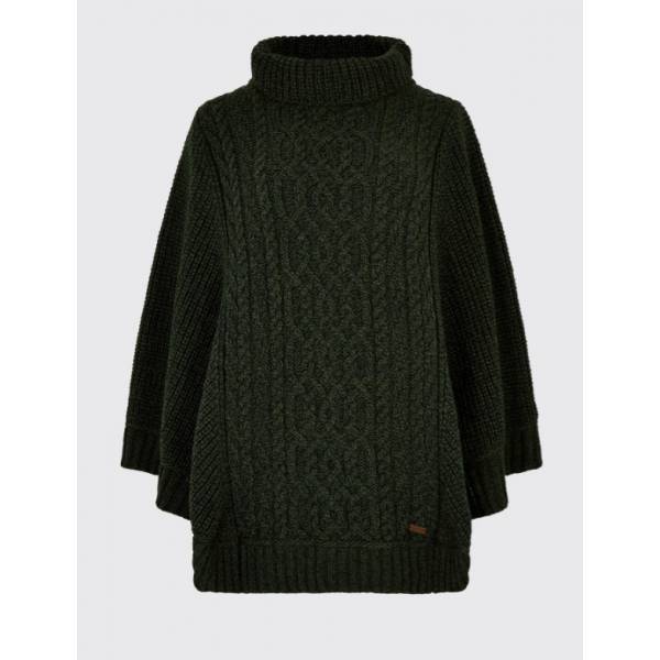 Dubarry Damenponcho Kilronan, Farbe Olive S-M