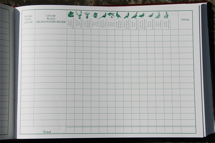 Rey Pavon Game Book - Jagdtagebuch grün – Bild 4