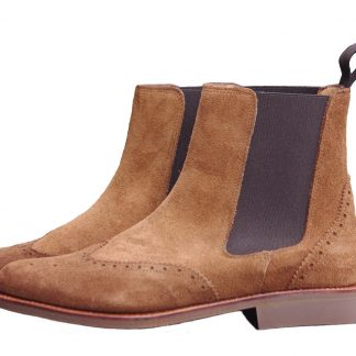Herren-Schuh Suede Caramello von Rey Pavon 42