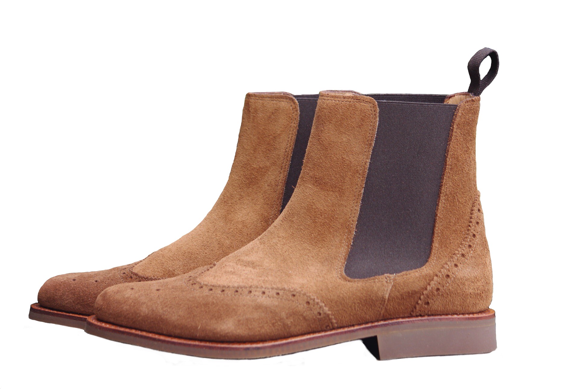 Herren-Schuh Suede Caramello von Rey Pavon 42