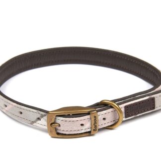 Barbour Hundehalsband Pink / Grey Tartan M