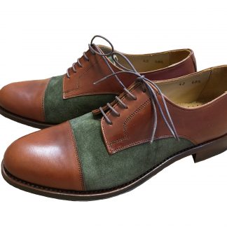 Rey Pavon Edler Halbschuh, Farbe Honigbraun / Jagdgrün 35