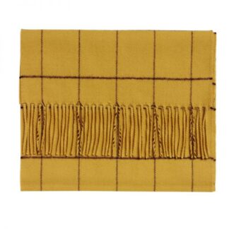 Laksen Angora-Schal Herris, Farbe Gorse/Bordeaux