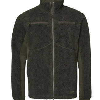 Chevalier Herrenjacke aus Teddyfleece, Farbe Grün 3XL