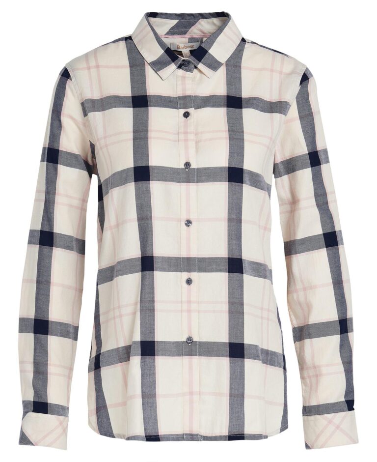 Barbour Damenbluse Moorland, Farbe Cloud/Gardenia Check