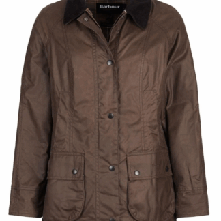Barbour Damen Wachsjacke Beadnell, Farbe Bark 38