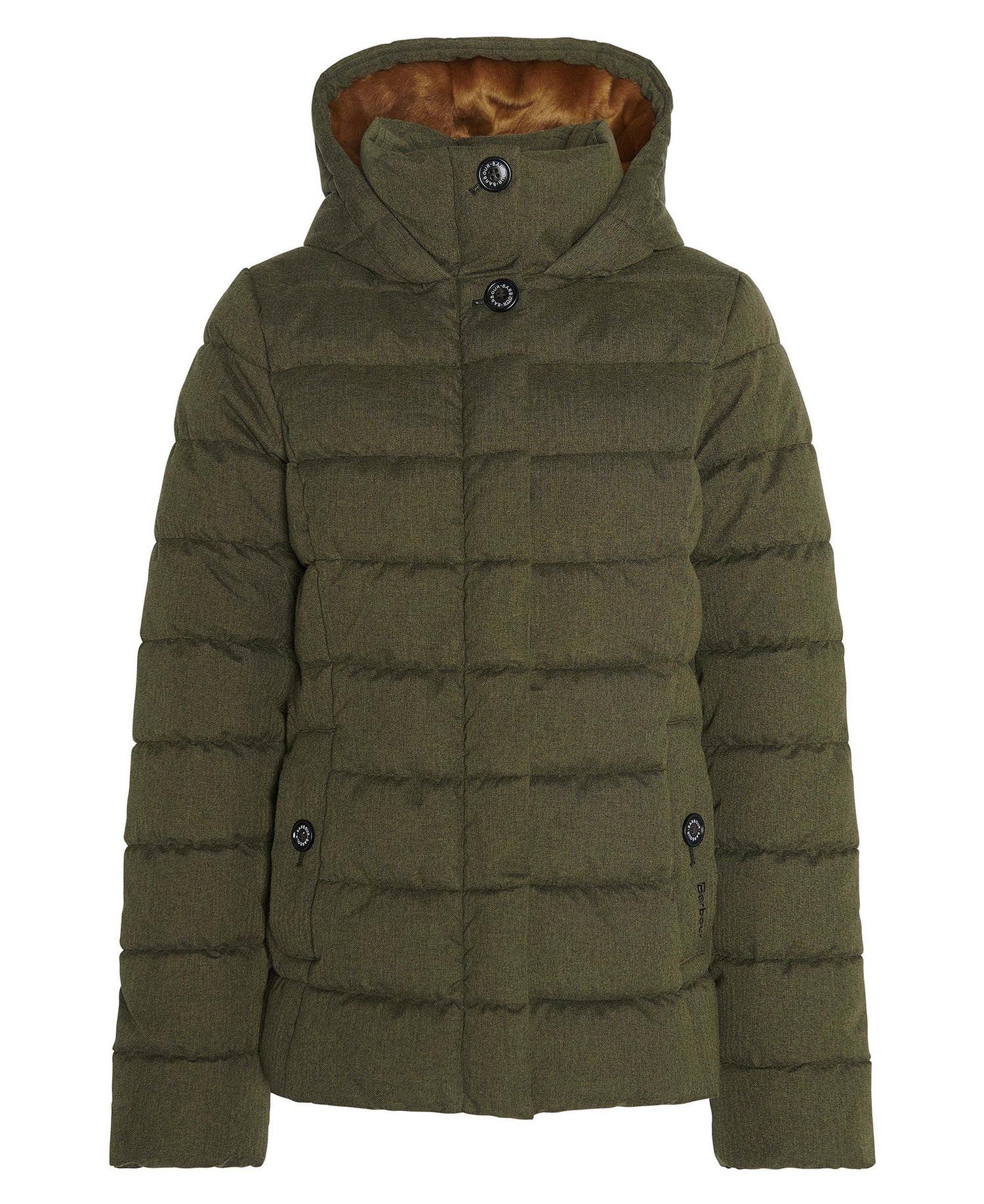 Barbour Damen Pufferjacke Camellia, Farbe Olive 36