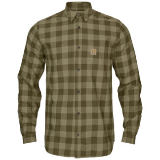 Härkila Herrenhemd Scandinavian Shirt Farbe Dark olive check XL