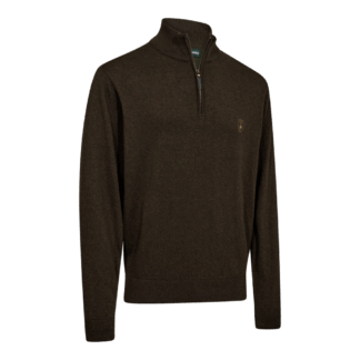 Deerhunter Harrington 1/2 Zip Strickpullo ver Brown Melange M