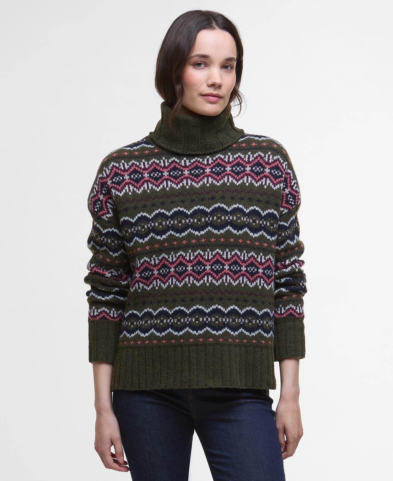 Barbour Helen Knit Olive Multi 10