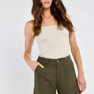 Dubarry Maryland Women’s Linen Shorts - Khaki 36