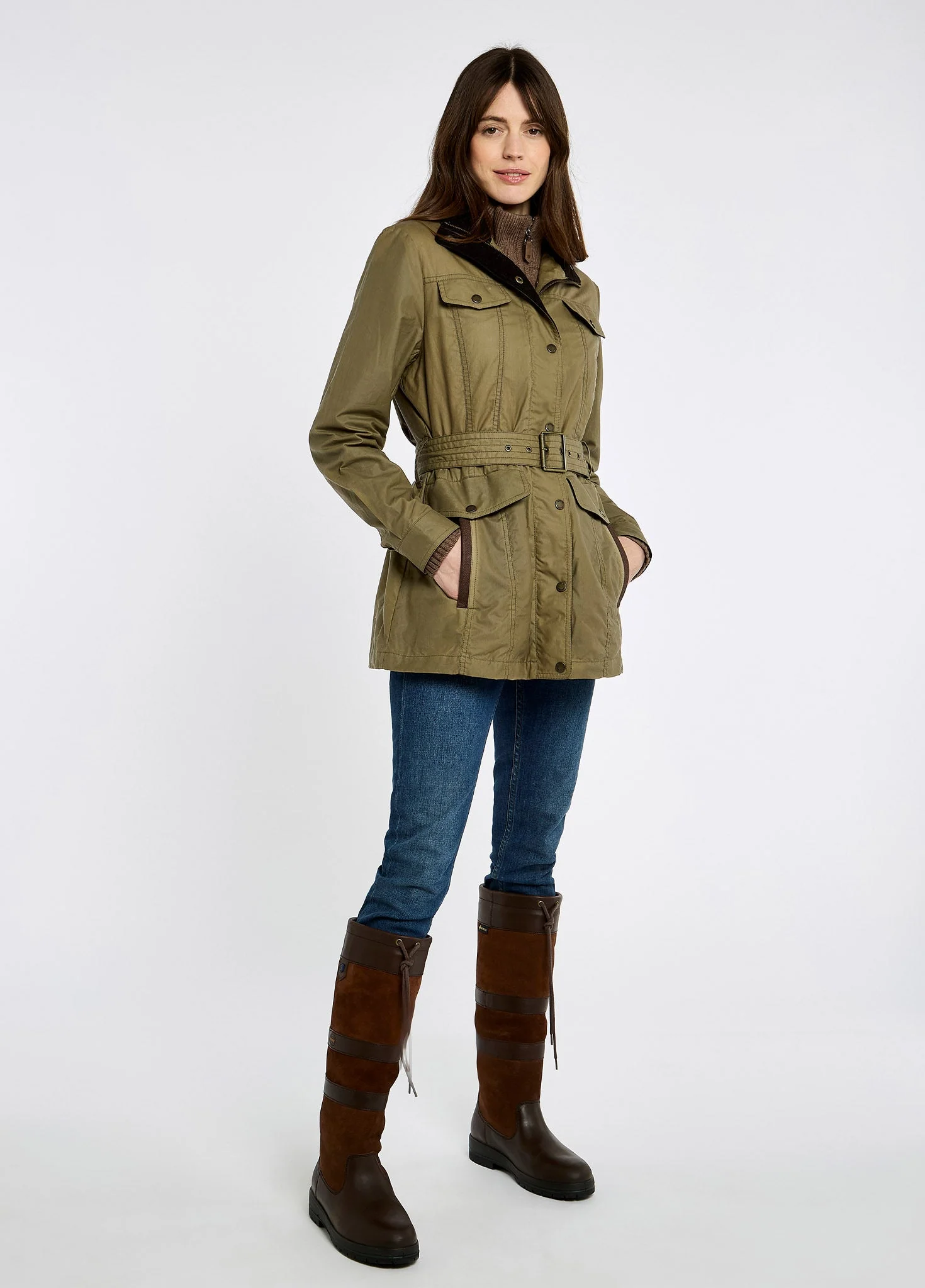 Dubarry Gandon Golden Khaki Wachsjacke 36
