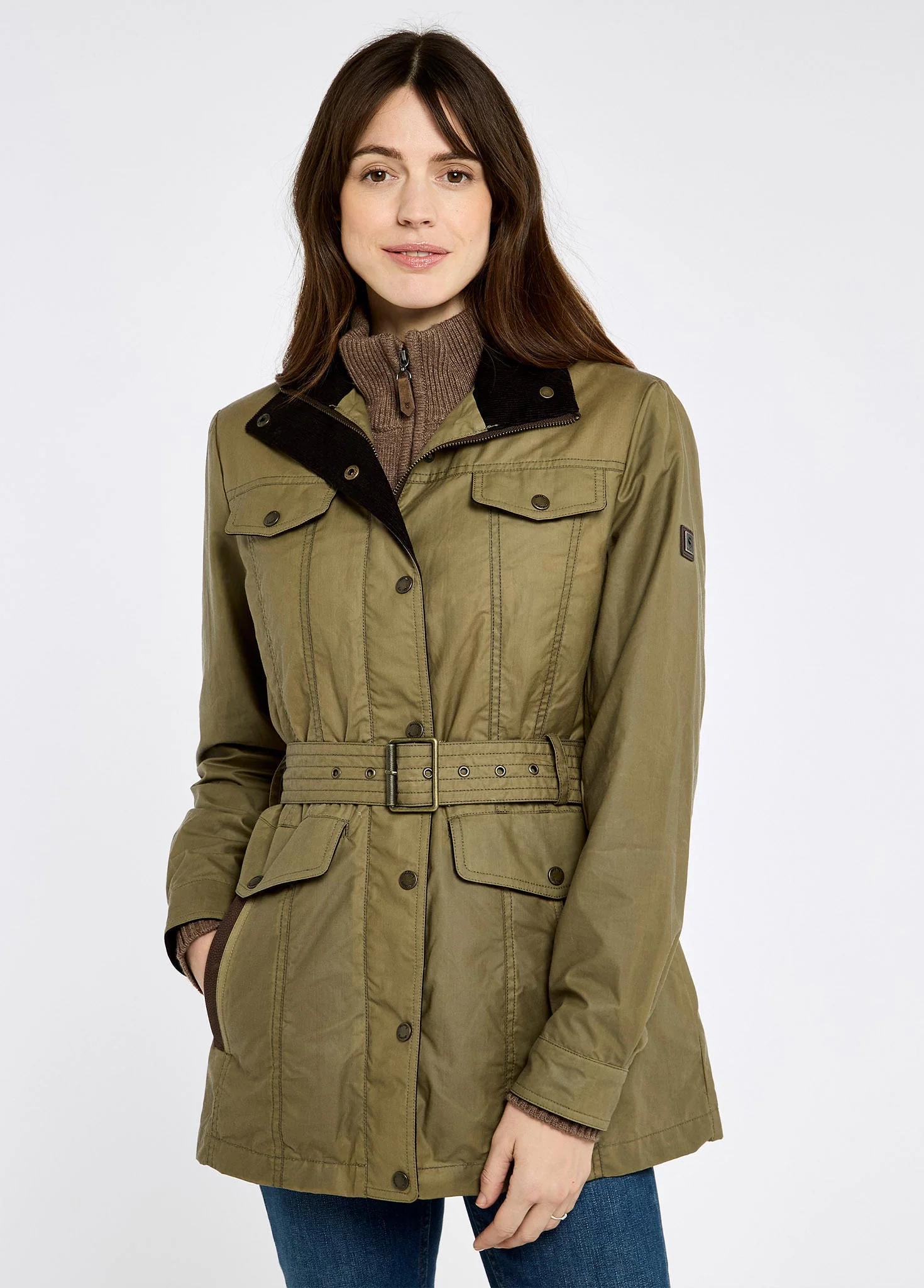 Dubarry Gandon Golden Khaki Wachsjacke 42 – Bild 2