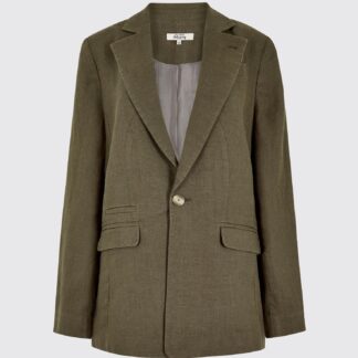 Dubarry Avonlea Women’s Tailored Linen Jacket - Khaki 38