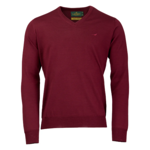 Laksen Sussex V Neck Bordeaux