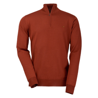 Laksen Norfolk zip - neck Burnt Orange M