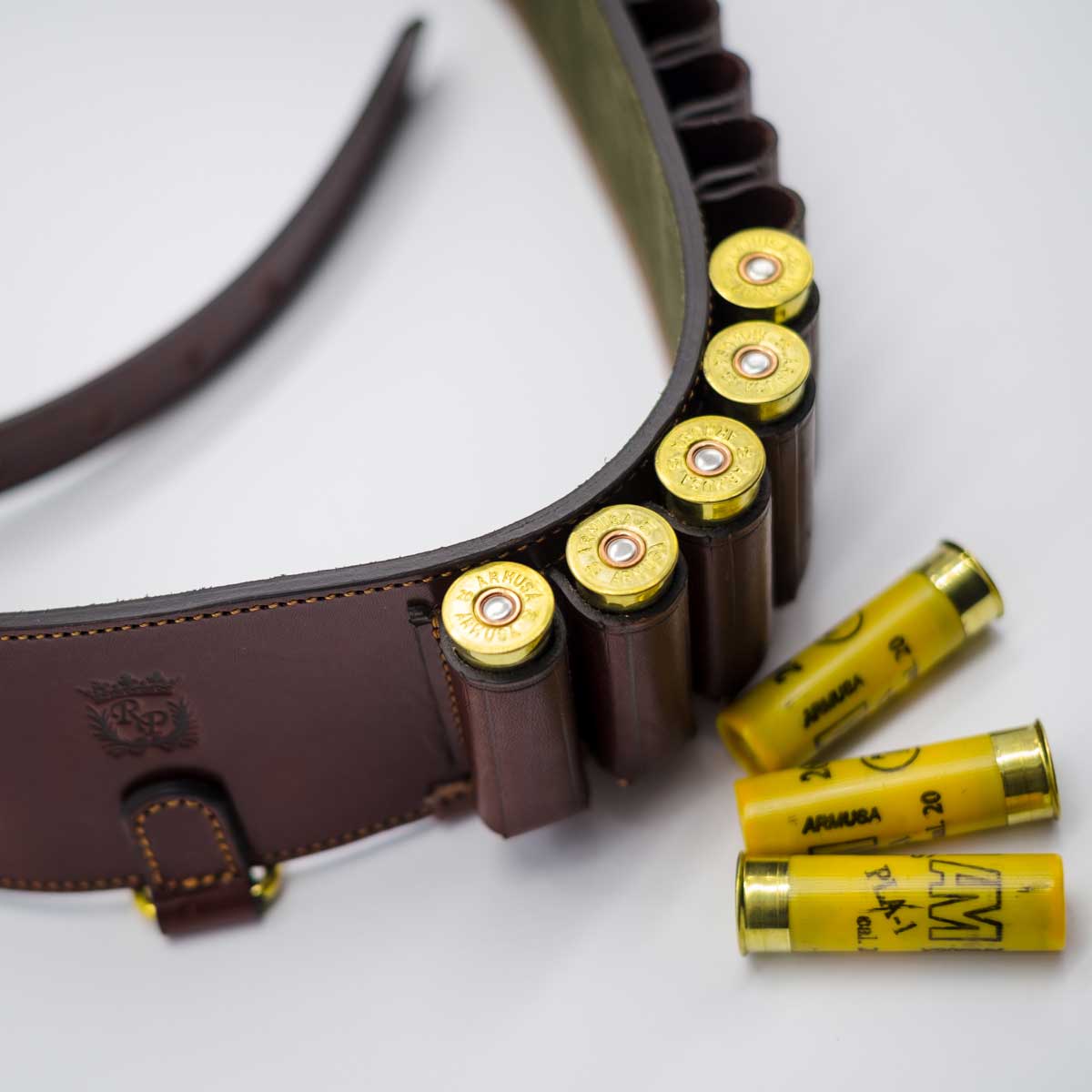 Rey Pavon Leder Schrot-Patronengürtel für 25 Patronen Kal. 12 – Bild 3