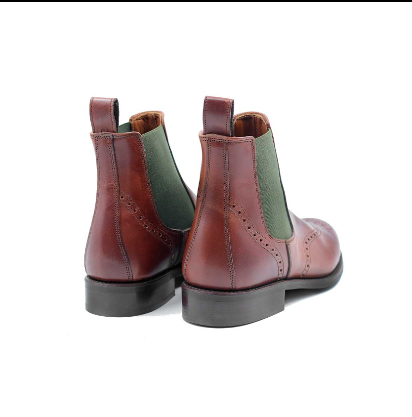 Rey Pavon Damen Schuh Botin Texas, Farbe Braun/Grün 40 – Bild 3