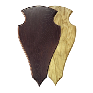 Fritzmann Wappenschilder aus Eichenholz für Hirschtrophäen, 52x25cm