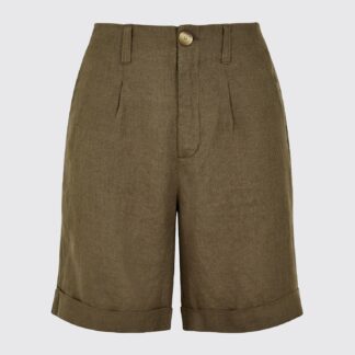 Dubarry Maryland Women’s Linen Shorts - Khaki 36